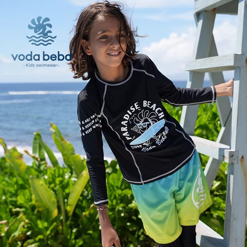 Youth split-style long-sleeved pants boys' swimsuit