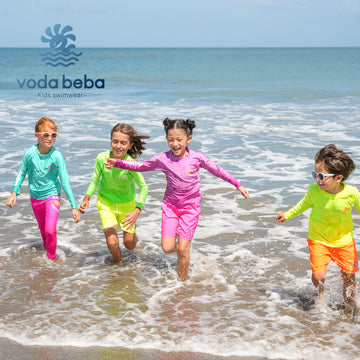 Bright Colour Long Sleeve Rash Boardshorts