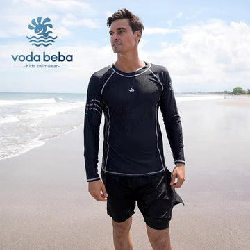 Men's sunscreen long-sleeved swimsuit and swimming trunks
