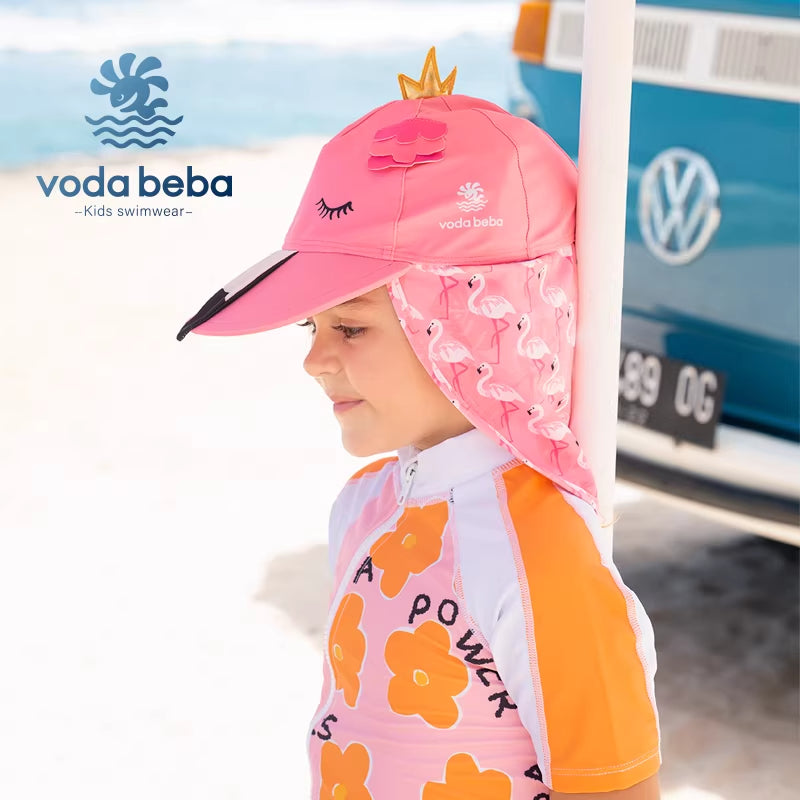 Girls Swim Hat/Sun protection Hat(1-12Yrs)