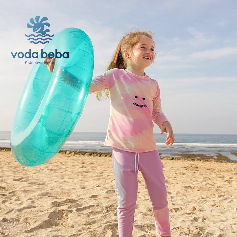 Two-piece sunscreen swimsuit for boys and girls