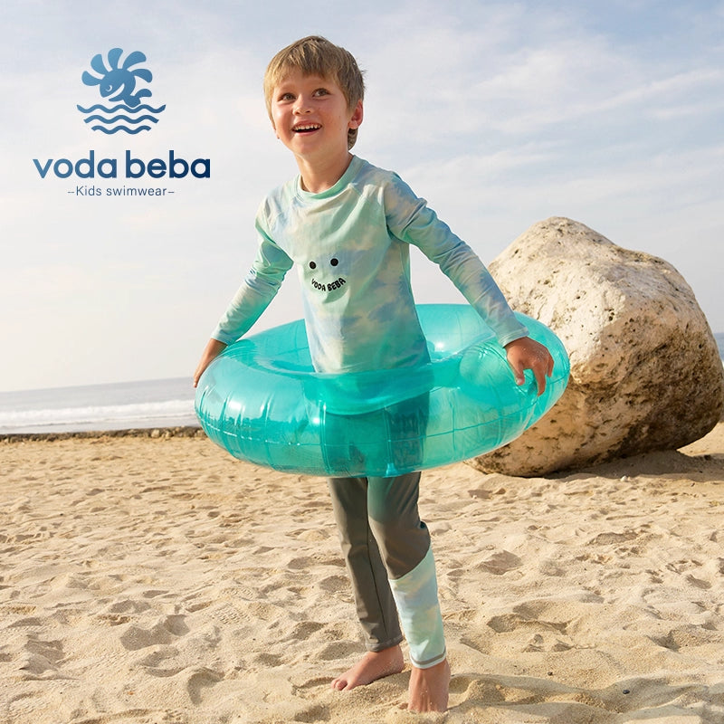 Two-piece sunscreen swimsuit for boys and girls