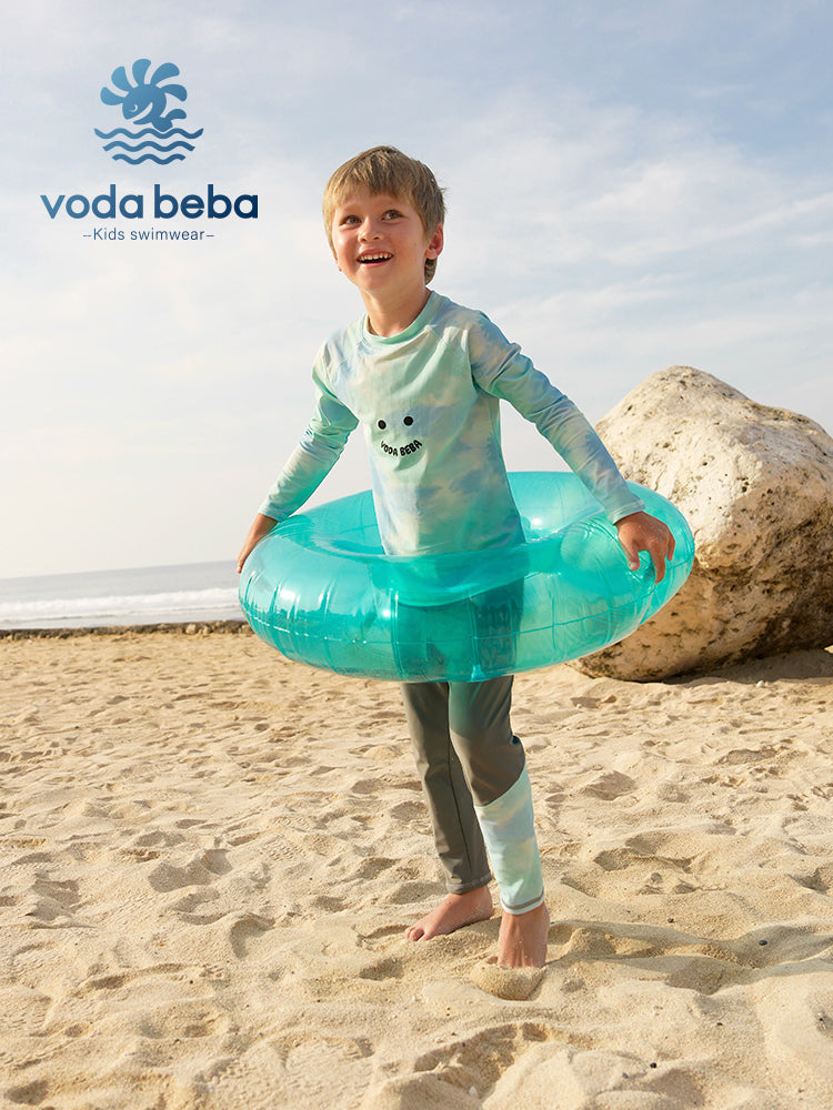 Two-piece sunscreen swimsuit for boys and girls