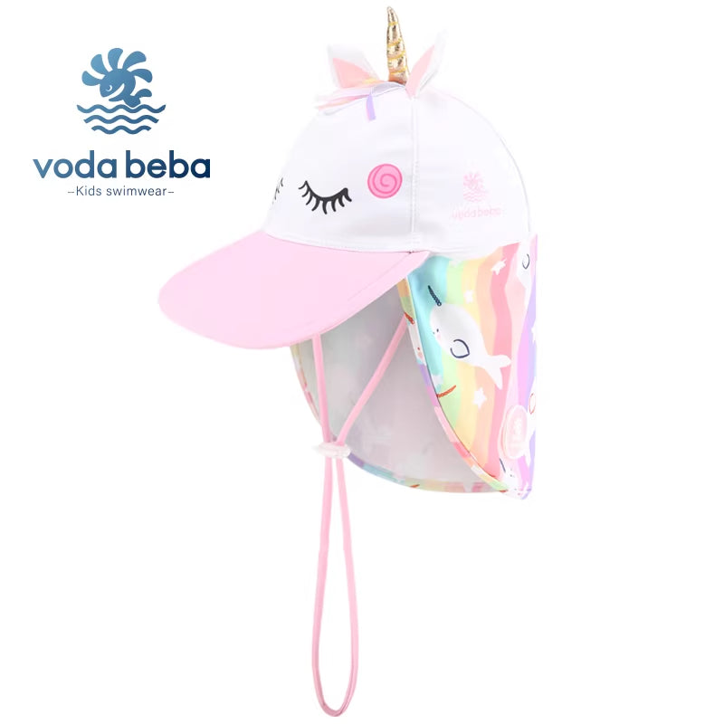 Girls Swim Hat/Sun protection Hat(1-12Yrs)