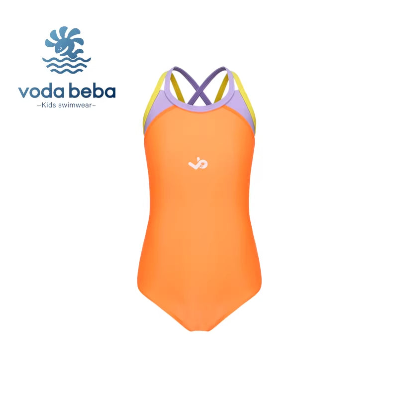 Quick-dry training racing girls' swimsuit