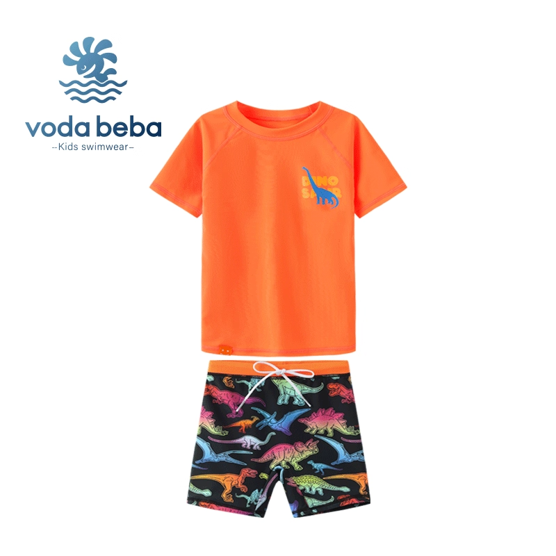 Fluorescent color children's swimming suit set