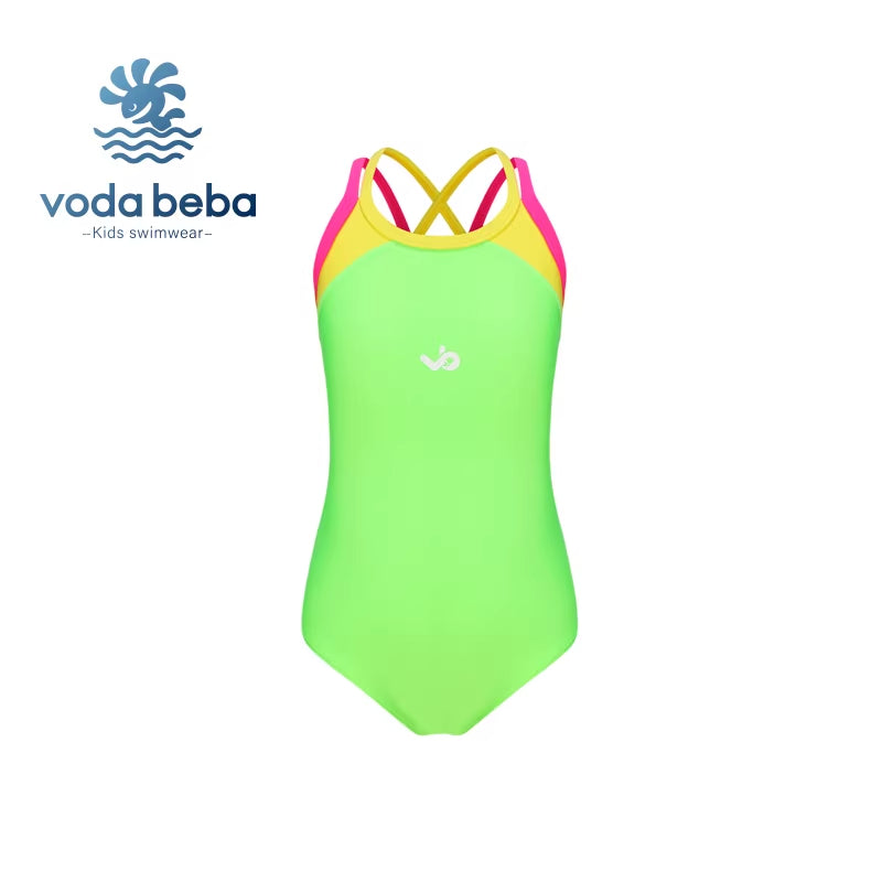 Quick-dry training racing girls' swimsuit