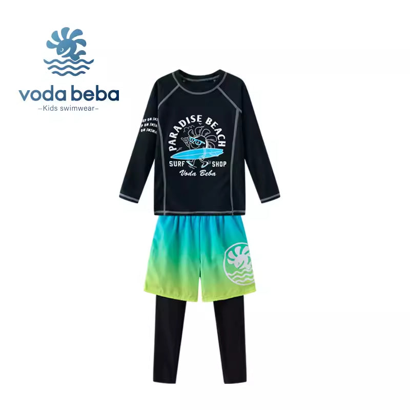 Youth split-style long-sleeved pants boys' swimsuit