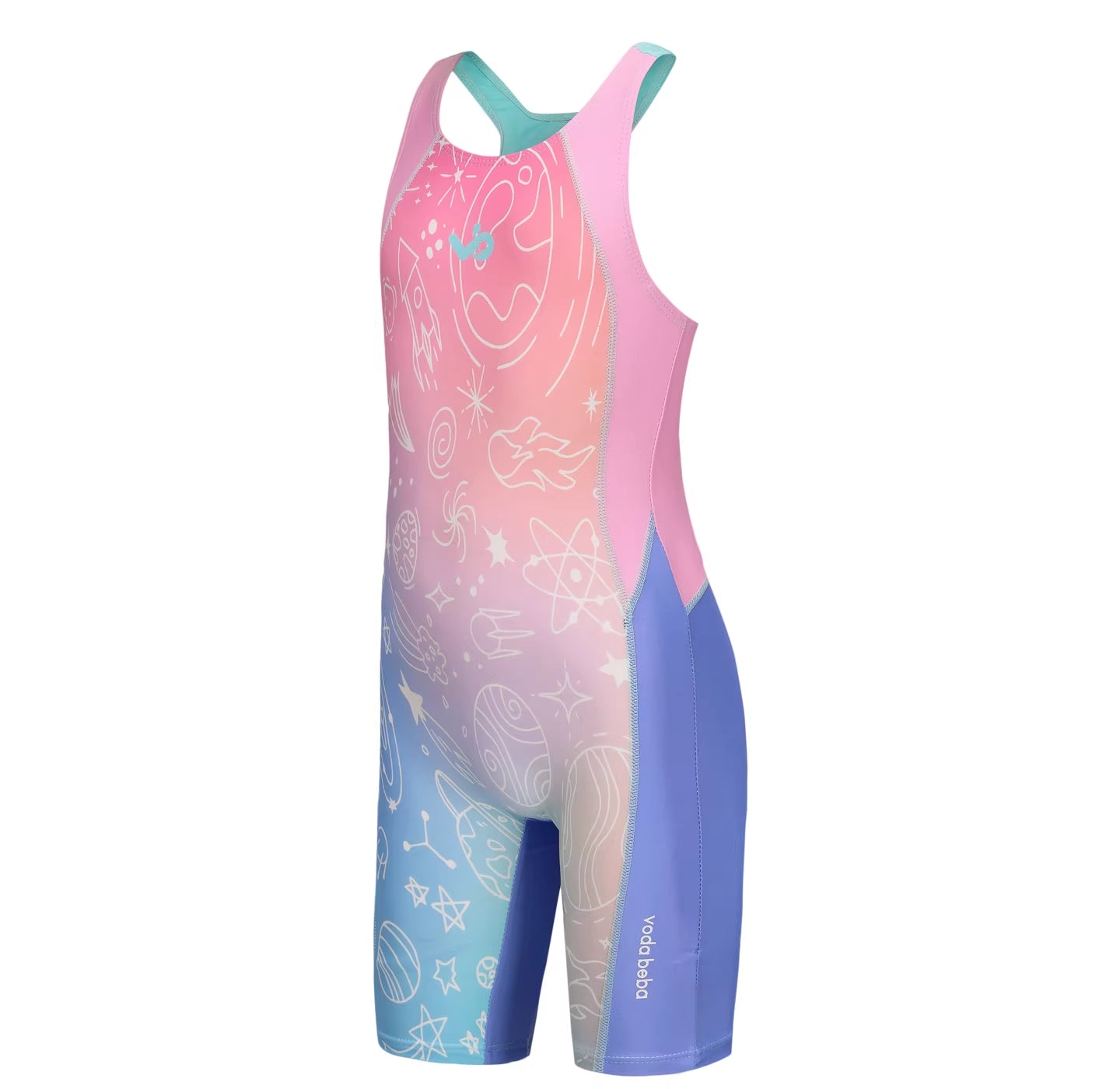 Girls' one-piece racing swimsuit