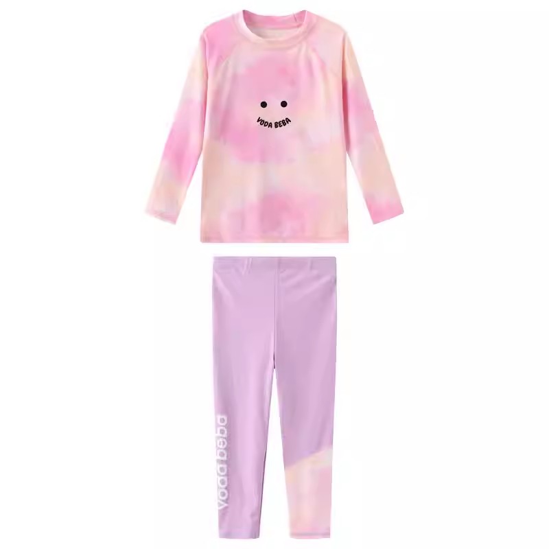 Two-piece sunscreen swimsuit for boys and girls