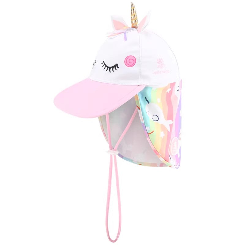 Girls Swim Hat/Sun protection Hat(1-12Yrs)